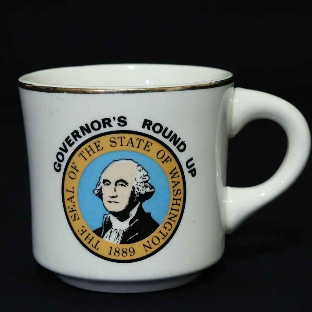 Boy Scouts VTG BSA Mug Governor's Round Up Seal of the State of Washington Cup